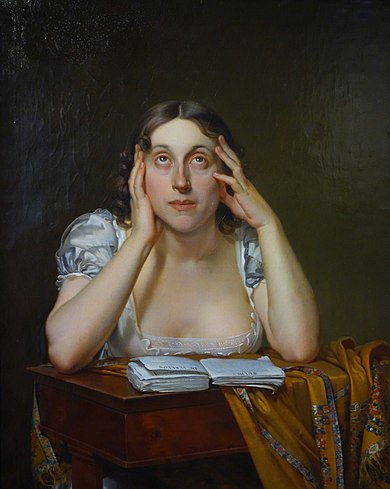 Portrait de Marceline Desbordes-Valmore  par Joseph Constant Desbordes.
