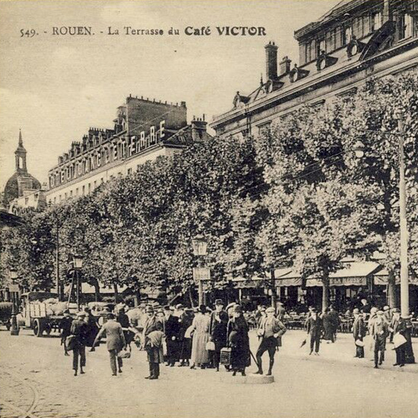 La terrasse du café Victor, carte postale