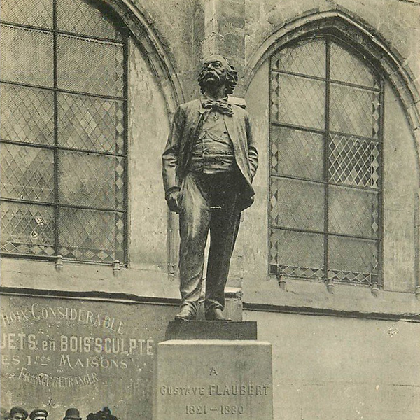 Monument Flaubert à Rouen, carte postale, XIX