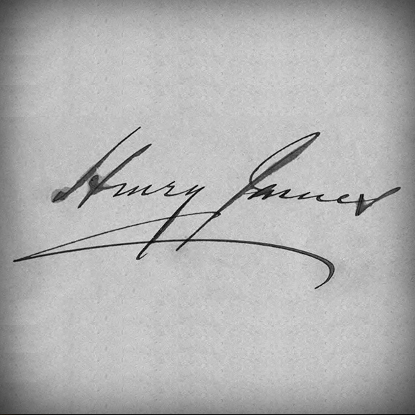 Henry James, signature
