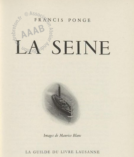 <i>La Seine</i>, 1950, page de couverture